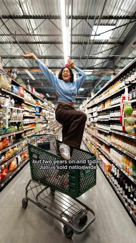 Instagram post by @radhidevlukia for Drink Juni. Caption reads: #ad I’ve never quite felt comfortable wearing the....