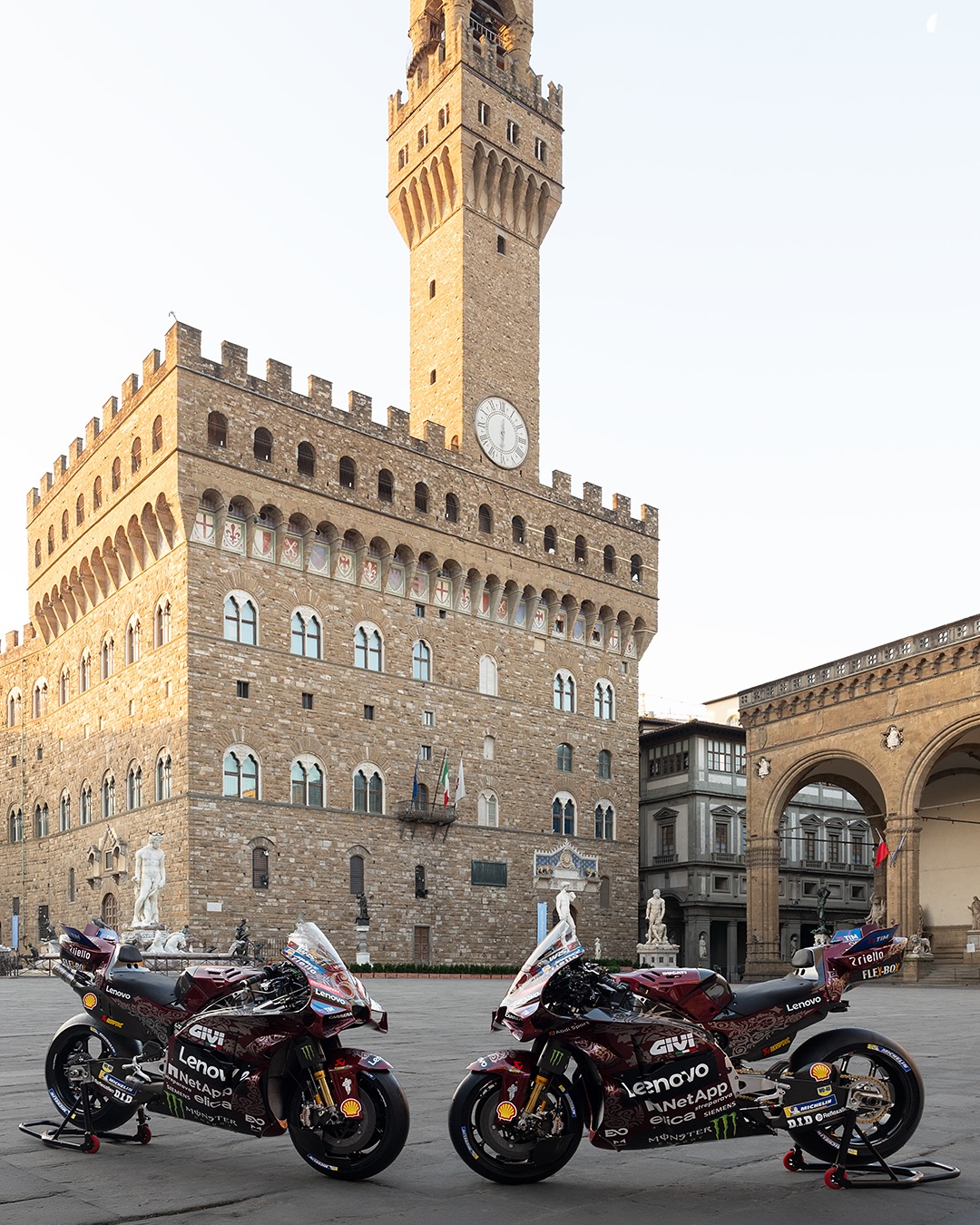 Instagram post by @ducaticorse for LOEWE. Caption reads: Today at Mugello, Ducati celebrates the Italian....