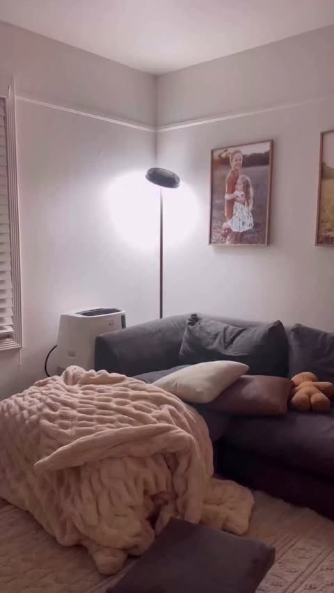 Instagram post by @julia_penfield for Govee. Caption reads: #ad We’ve been wanting to upgrade our living room....