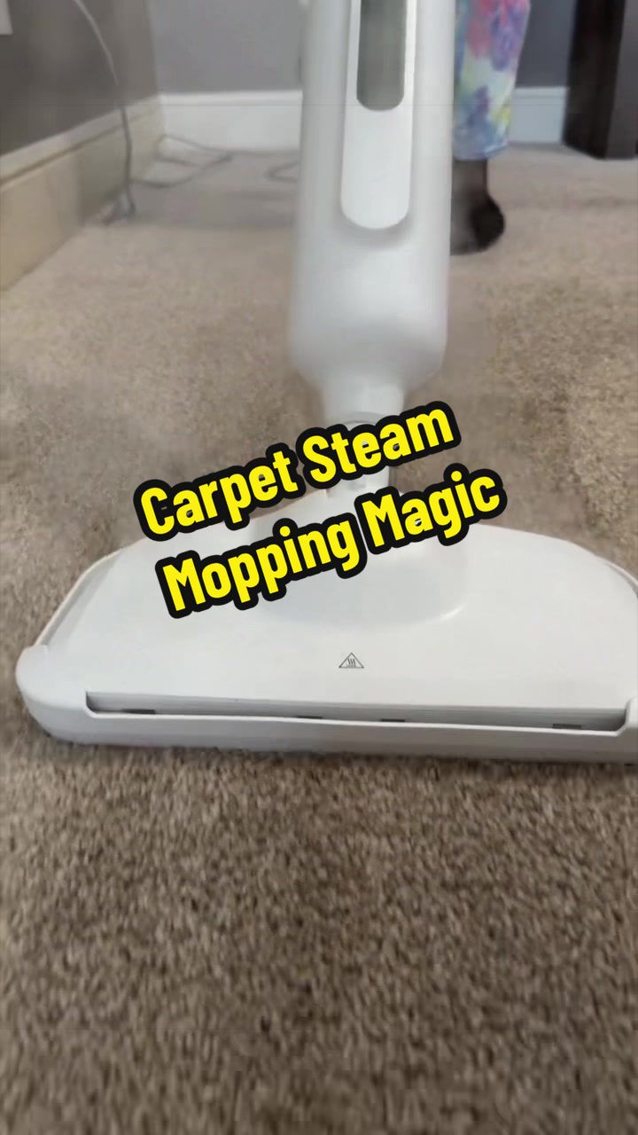 TikTok post by @ex0tic_divergent for Sweet Furniture. Caption reads: [...] water and this affordable steam mop @Sweet....