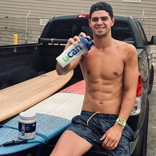 Instagram post by @swimmermichael for Ucan. Caption reads: Time to energize smarter with the biggest UCAN....