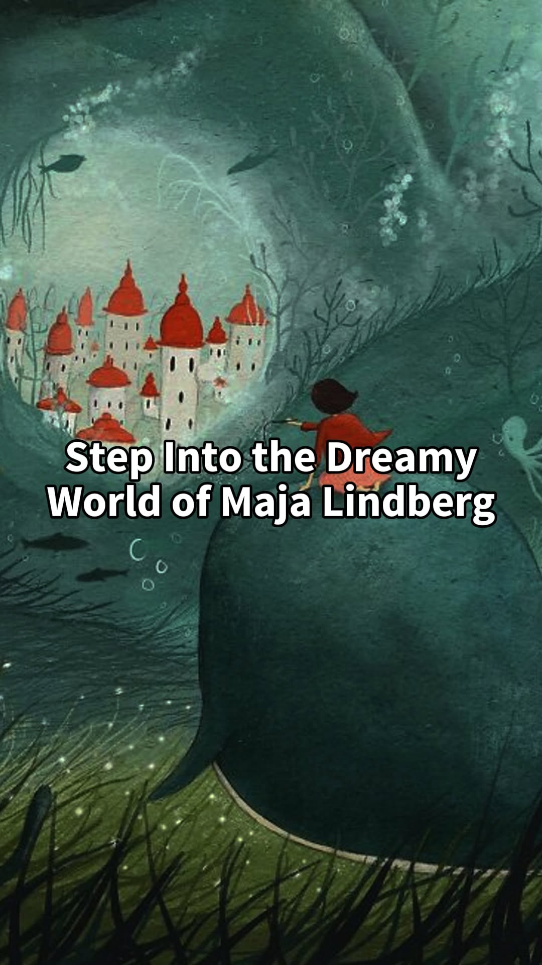 Instagram post by @illustrationsbymajali for Bored Panda. Caption reads: Maja Lindberg is a Swedish illustrator and she....