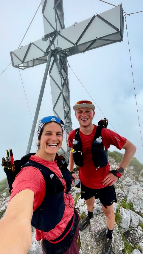 Instagram post by @camille_bruyas for Salomon. Caption reads: More than 9000 m of elevation in less than 90 km....