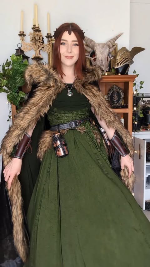 Instagram post by @thescarletthuntress for HolyClothing. Caption reads: What's your favorite thing about a medieval....