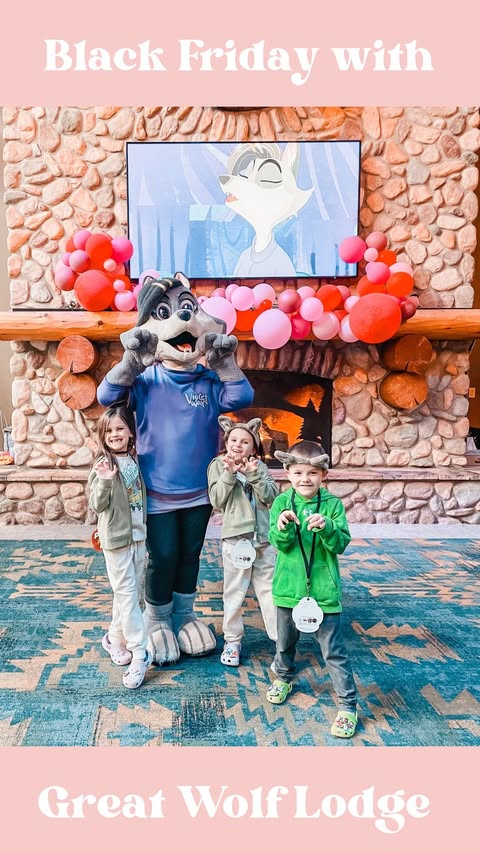 Instagram post by @the_patientmom for Great Wolf Lodge. Caption reads: [...] experiences over things — and Great Wolf....