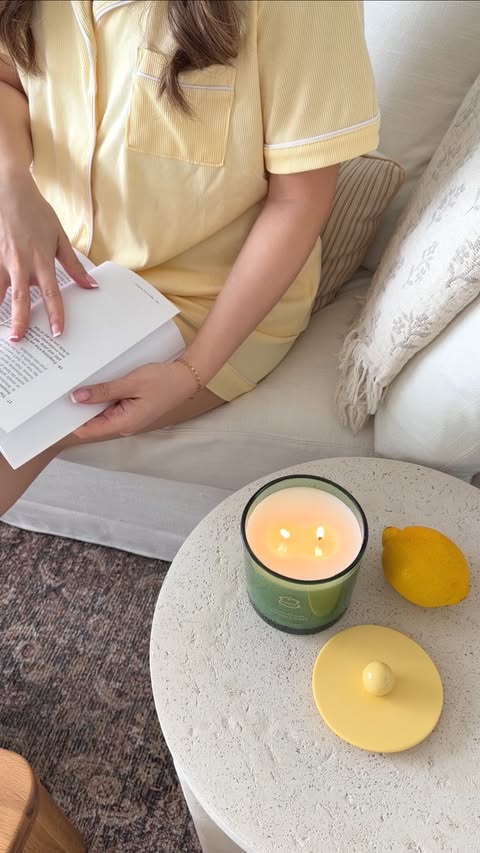 Instagram post by @emilyrogs for Laline. Caption reads: [...] down at home with lemon escape by....