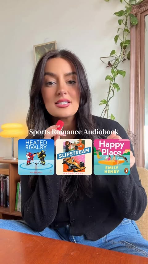 Instagram post by @basicbitchbookclub_ for Audible. Caption reads: [...] racing for Full Throttle, now out on....