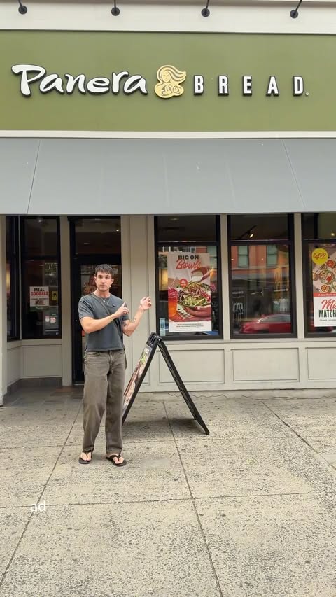Instagram post by @matt_and_omar for Panera Bread. Caption reads: [...] is no joke 🥵 good thing we have....
