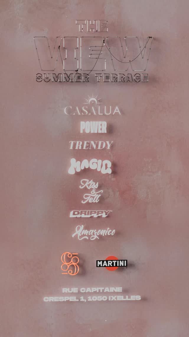 Instagram post by @coco.brussels for MARTINI. Caption reads: When the city’s finest crews unite, the terrace....