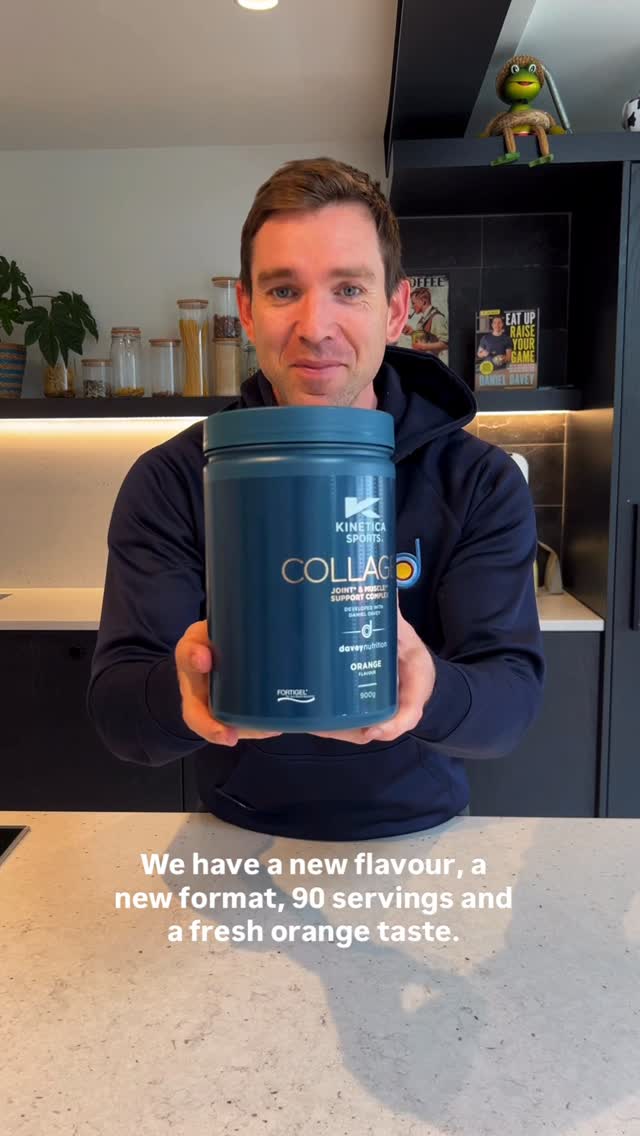 Instagram post by @danieldavey for Kinetica Sports. Caption reads: #ad A really proud moment to see this evolution....