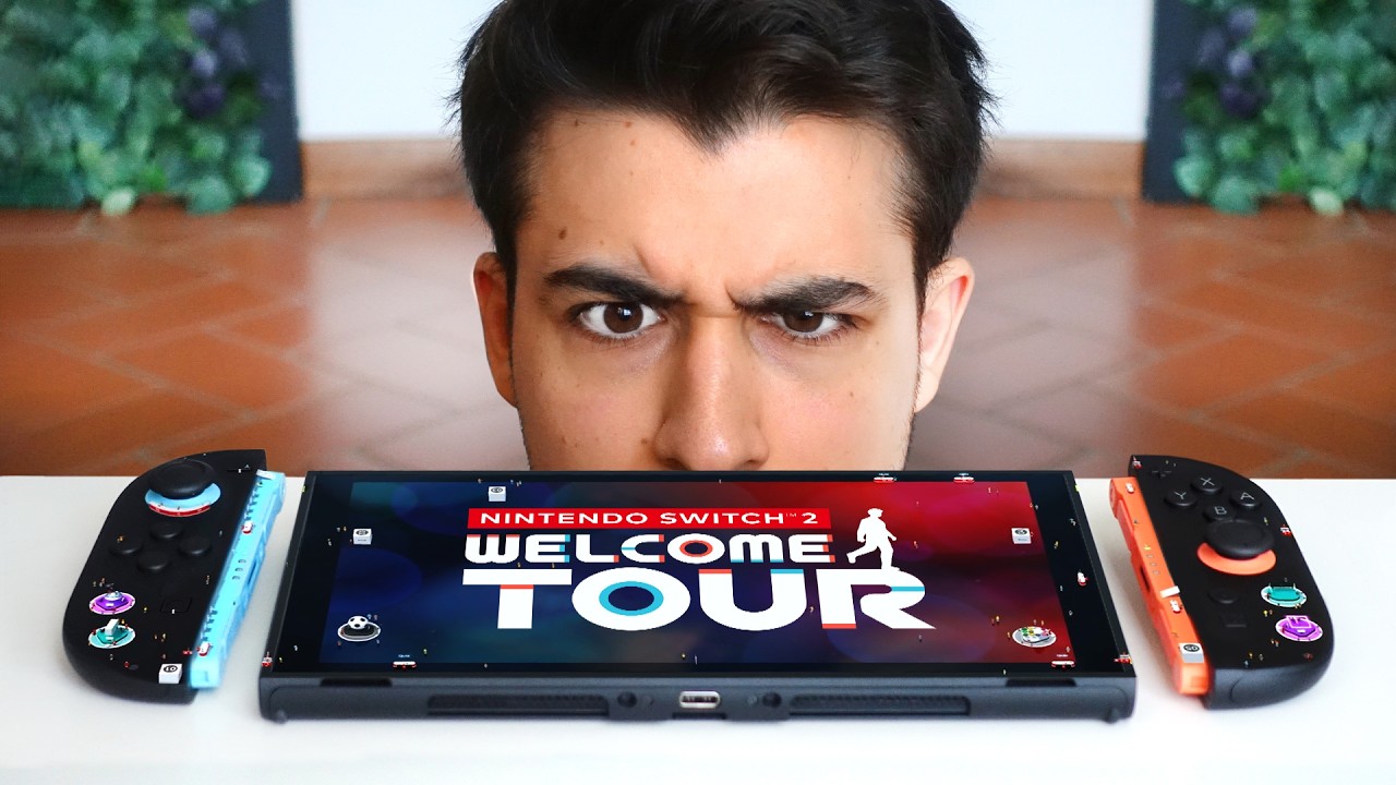 YouTube post by @Gravier. for Fiscozen. Caption reads: Is the Nintendo Switch 2 Welcome Tour really worth....
