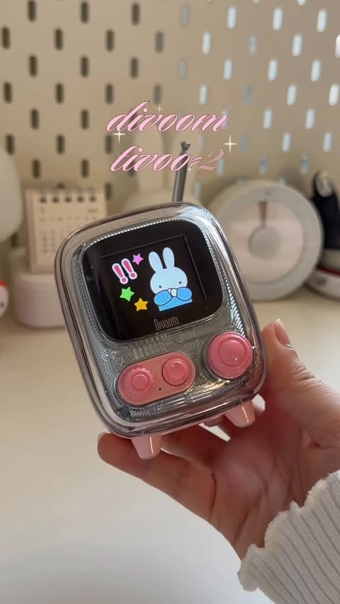 Instagram post by @coffeecloud9 for Divoom. Caption reads: the cutest radio speaker 🐰✨

#miffy #unboxing....
