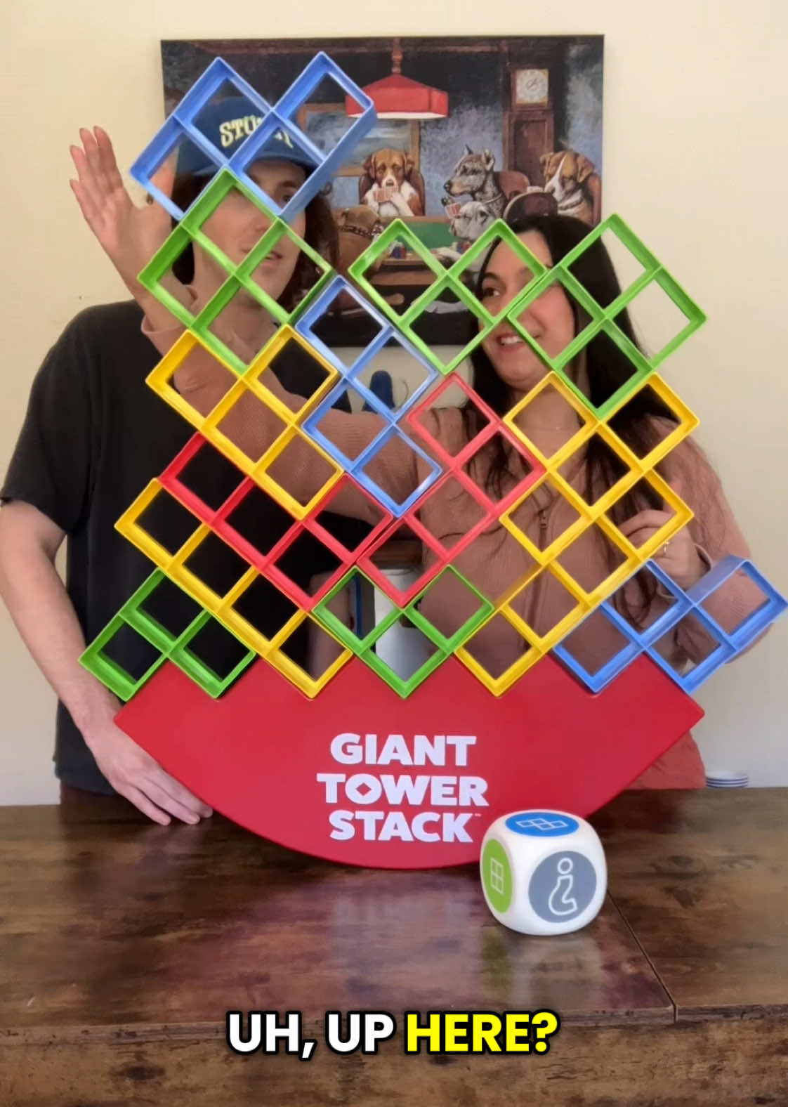 TikTok post by @nateandcaseyb for What Do You Meme?. Caption reads: You can finally get your favorite GIANT game at....