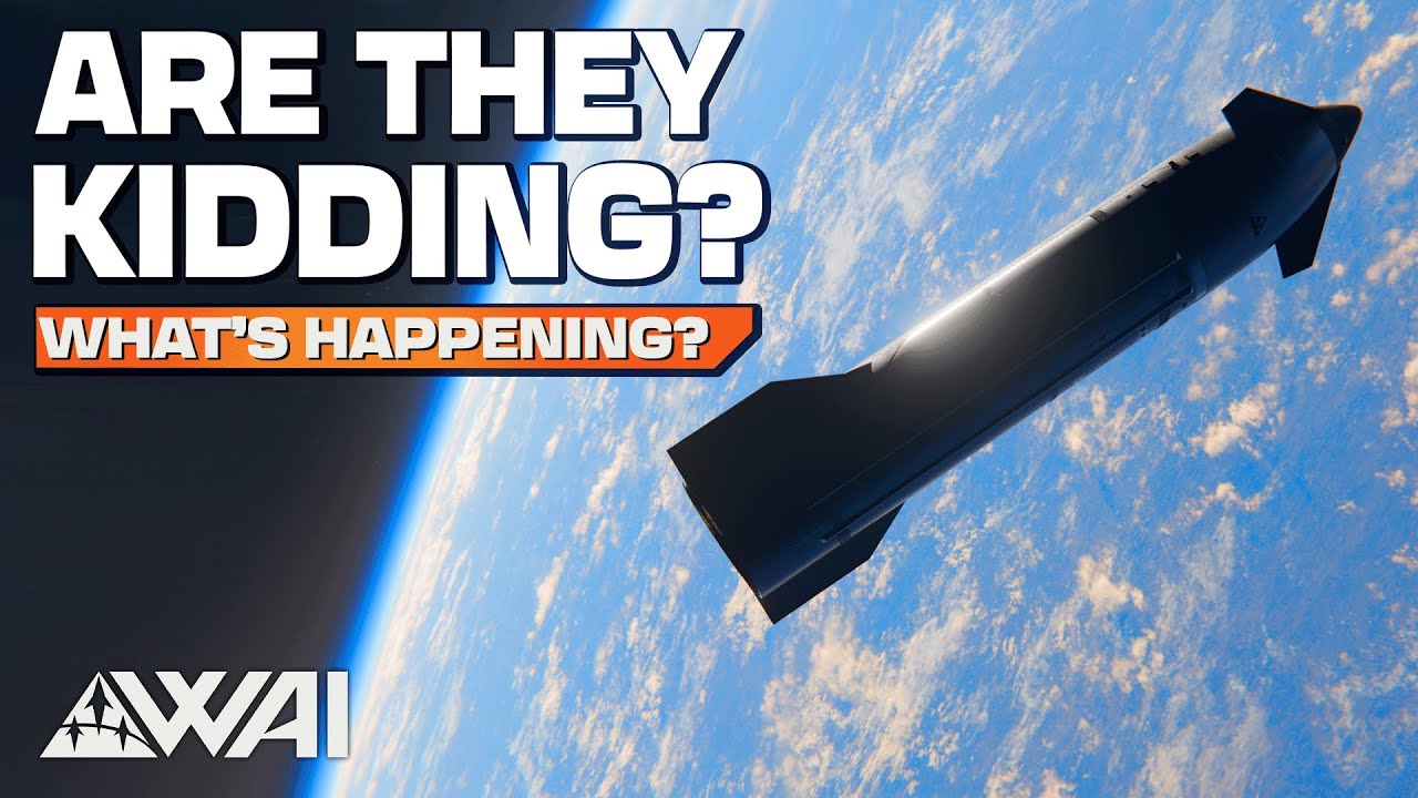 YouTube post by @Whataboutit for SpaceX. Caption reads: SpaceX reveals Starship Explosion aftermath!.