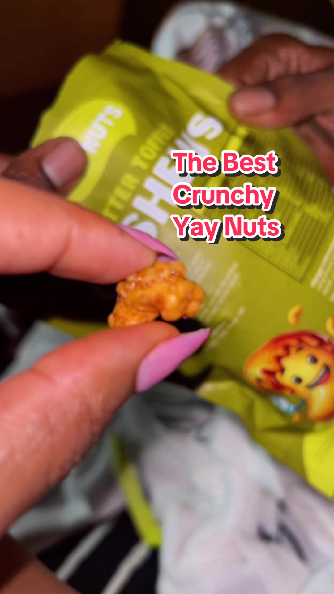 TikTok post by @sweetsuncut for Yay Nuts. Caption reads: I asked my husband to try some of his Yay Nuts & I....