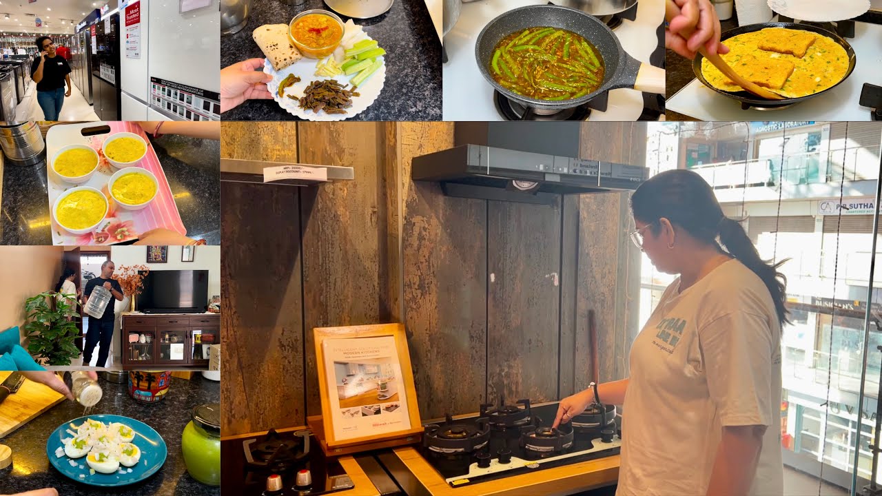 YouTube post by @indianyoutuberneelamvlogs for The Indus Valley. Caption reads: Weekend Breakfast to Dinner Vlog | Buying Fridge,....