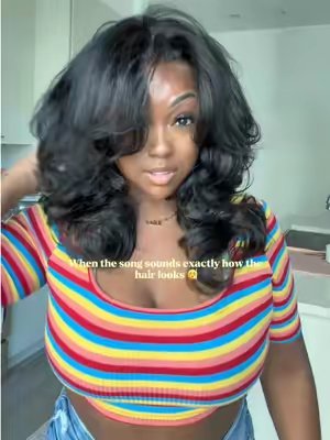 TikTok post by @dionalatia for Sunber Hair. Caption reads: [...] 90s hair will ALWAYS do it for me 😍 @Sunber....