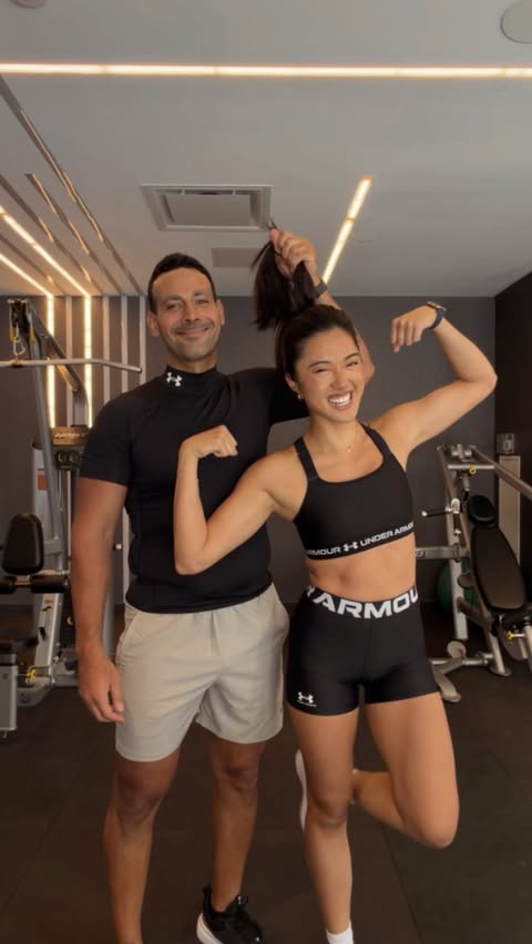 Instagram post by @melhwang for Sport Chek. Caption reads: [...] better together 💪🏻 @underarmourca....