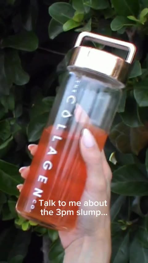 Instagram post by @erinvholland for The Collagen. Caption reads: [...] you glow while you renergise with....