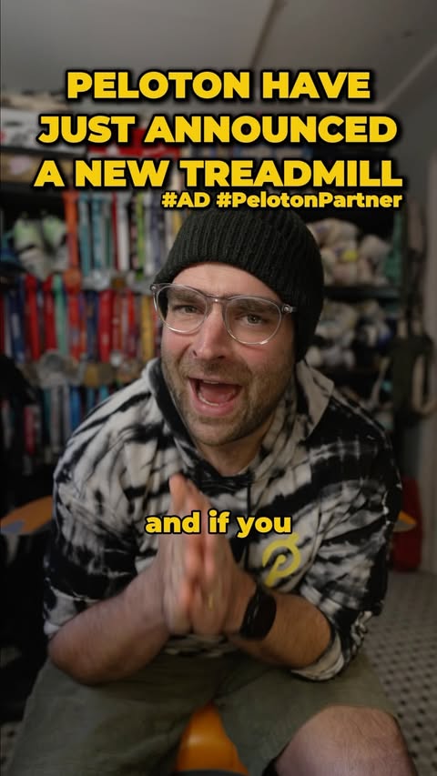 Instagram post by @morningcoffeerun for Peloton. Caption reads: #ad #pelotonpartner | Peloton New Product Revealed....