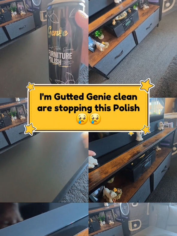 TikTok post by @nikkimcm8 for Genie Clean. Caption reads: I will definitely miss this polish 😢 @Genie Clean....