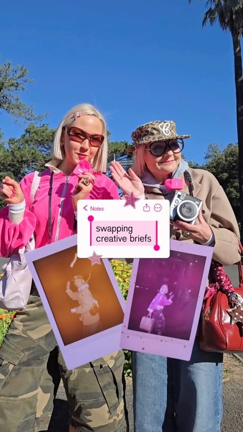 Instagram post by @baileymcwhinnie for Instax. Caption reads: [...] briefs to play with the new silver instax....