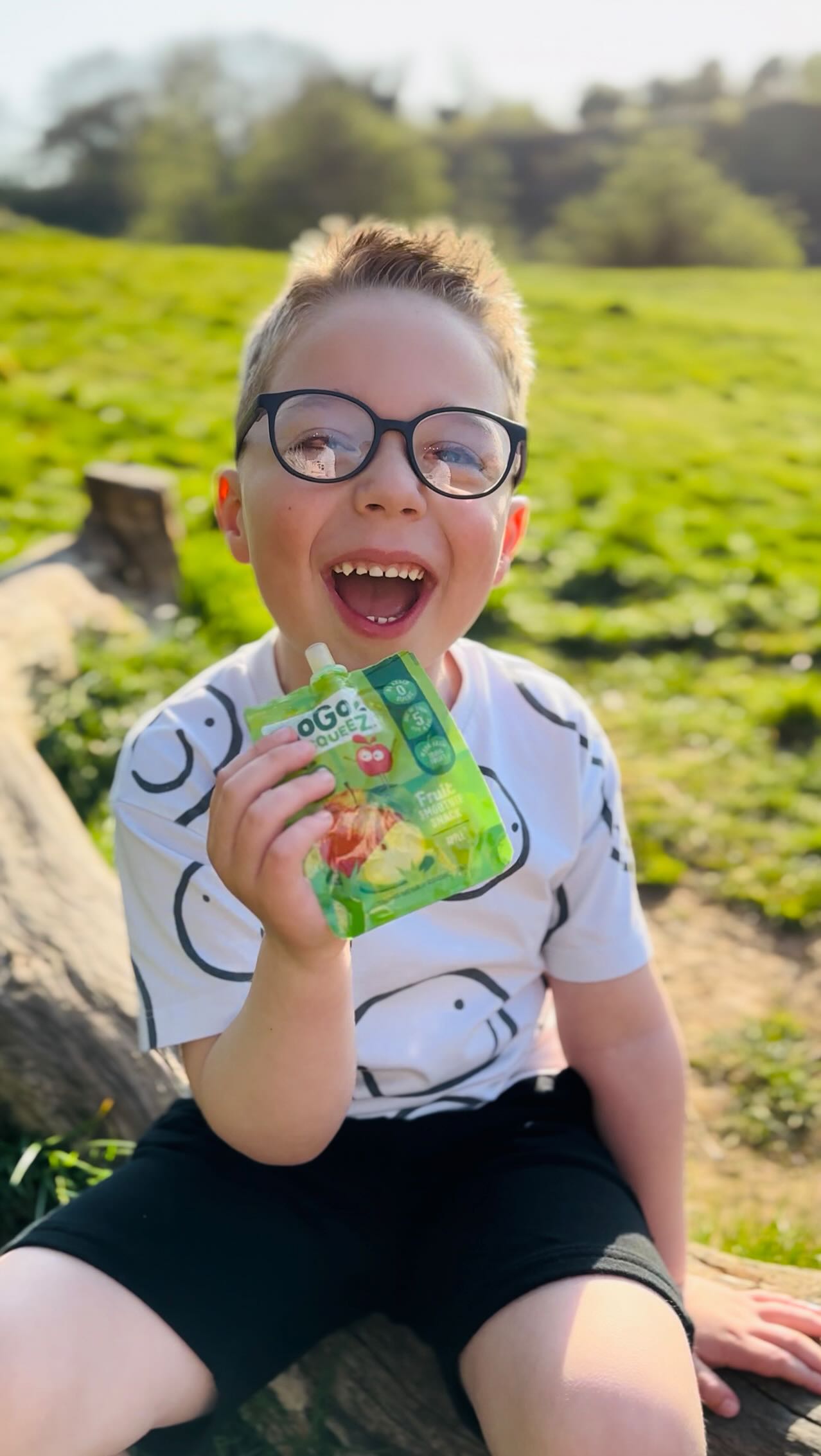 Instagram post by @brummymummydiaries for GoGo squeeZ. Caption reads: [...] outdoors 🍃

AD | Recent research by....