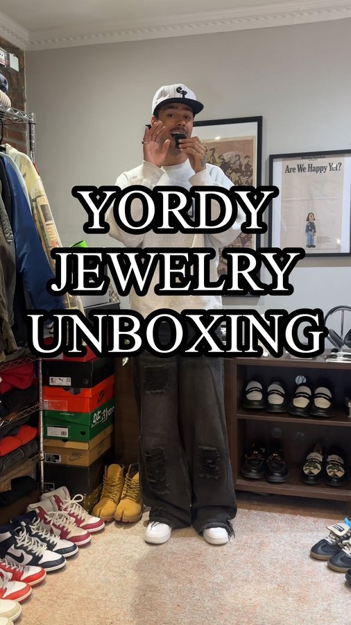 Instagram post by @mikemir.acco for YORDY. Caption reads: my guys at @vintageyordy got me looking right with....