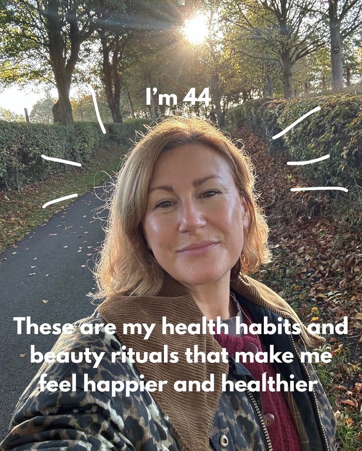 Instagram post by @emmapaton___ for Ultra Violette. Caption reads: Thought I would do a beauty round up at age 44!....