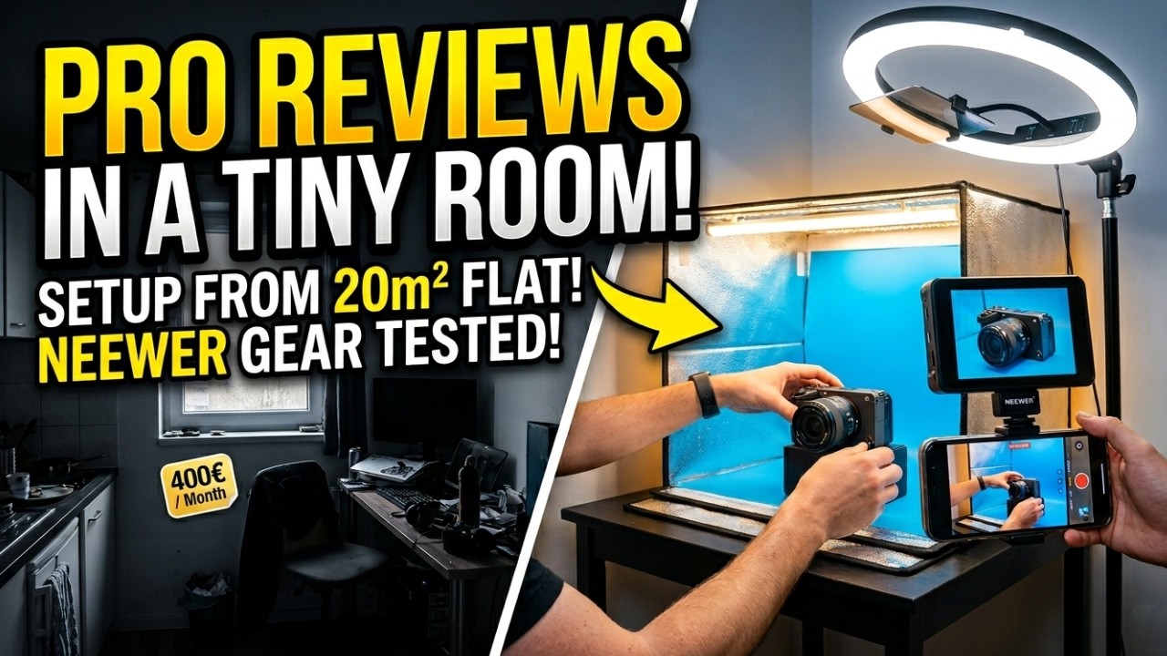 YouTube post by @ScanVerdict for NEEWER. Caption reads: [...] and compact gear from NEEWER. You don't need....