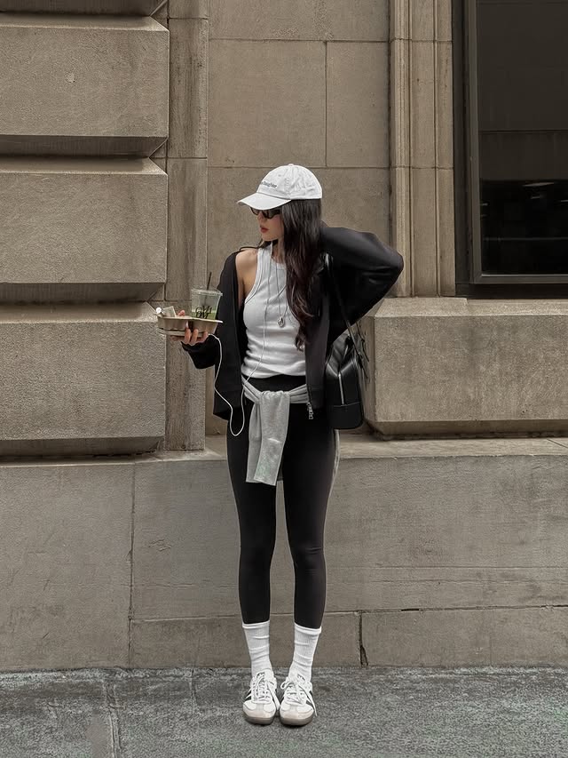 Instagram post by @atelierchezgabi for Athleta. Caption reads: This & a matcha run🫶🏻 @athleta #athletacreator....