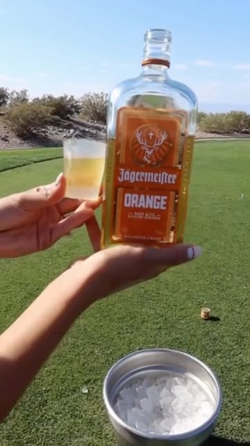 Instagram post by @jennnbellee for Jägermeister. Caption reads: [...] hour, good company, and ice cold....