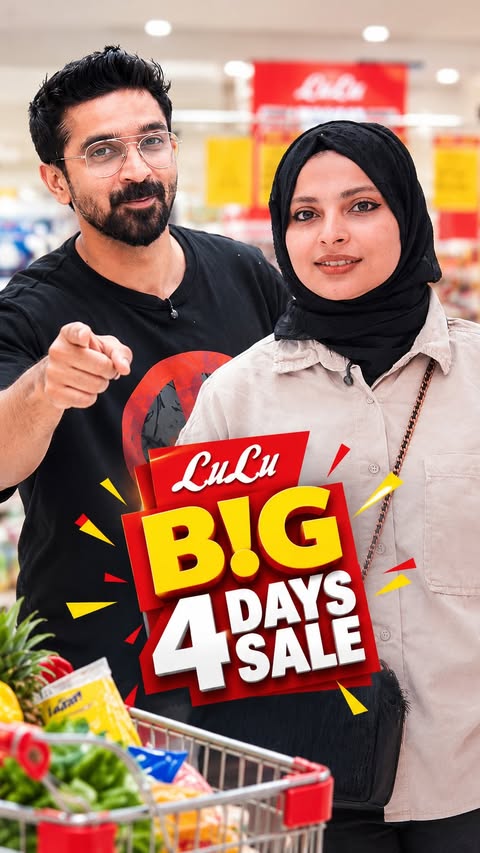Instagram post by @azhar_square for LuLu Hypermarket. Caption reads: It’s the time for “BIG 4 DAYS AT LULU”. From Oct 1....