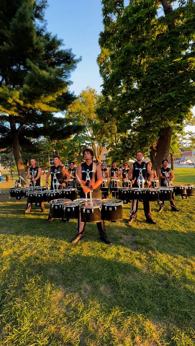 Instagram post by @ludwigmusser for EVANS Drumheads. Caption reads: from the finals week archives. 🤘

#drumline....