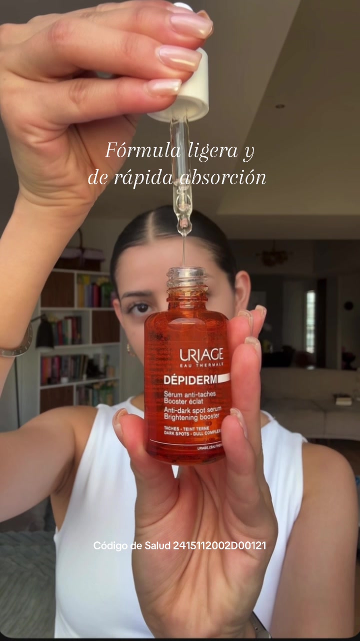 TikTok post by @faabastida for Uriage. Caption reads: @Uriage México #uriage #uriagemexico #depiderm....