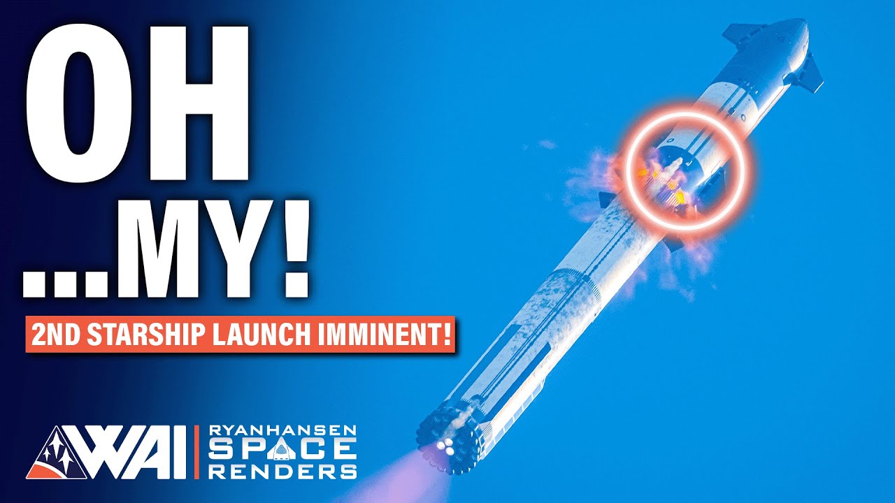 YouTube post by @Whataboutit for SpaceX. Caption reads: SpaceX is READY! How Starship will launch for....