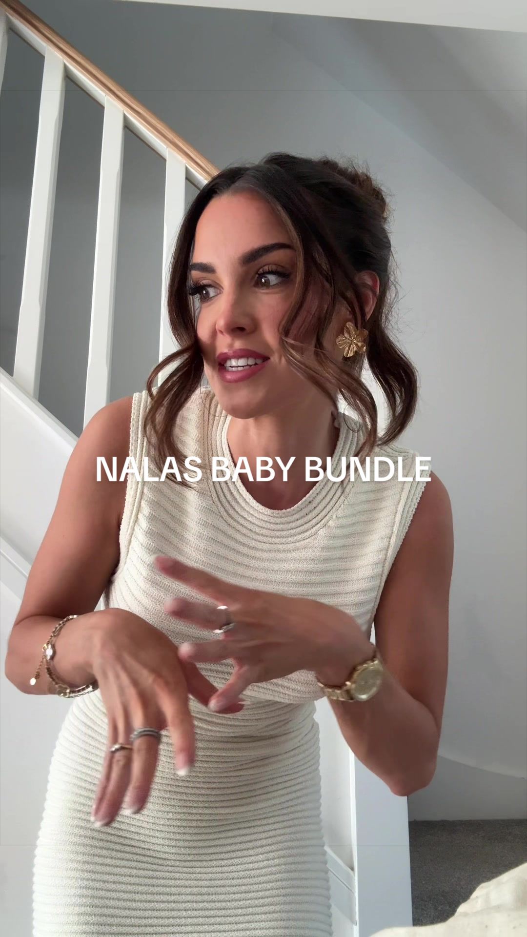 TikTok post by @antoniasalt for Nala’s Baby. Caption reads: [...] are the perfect lil bundle!! #baby....