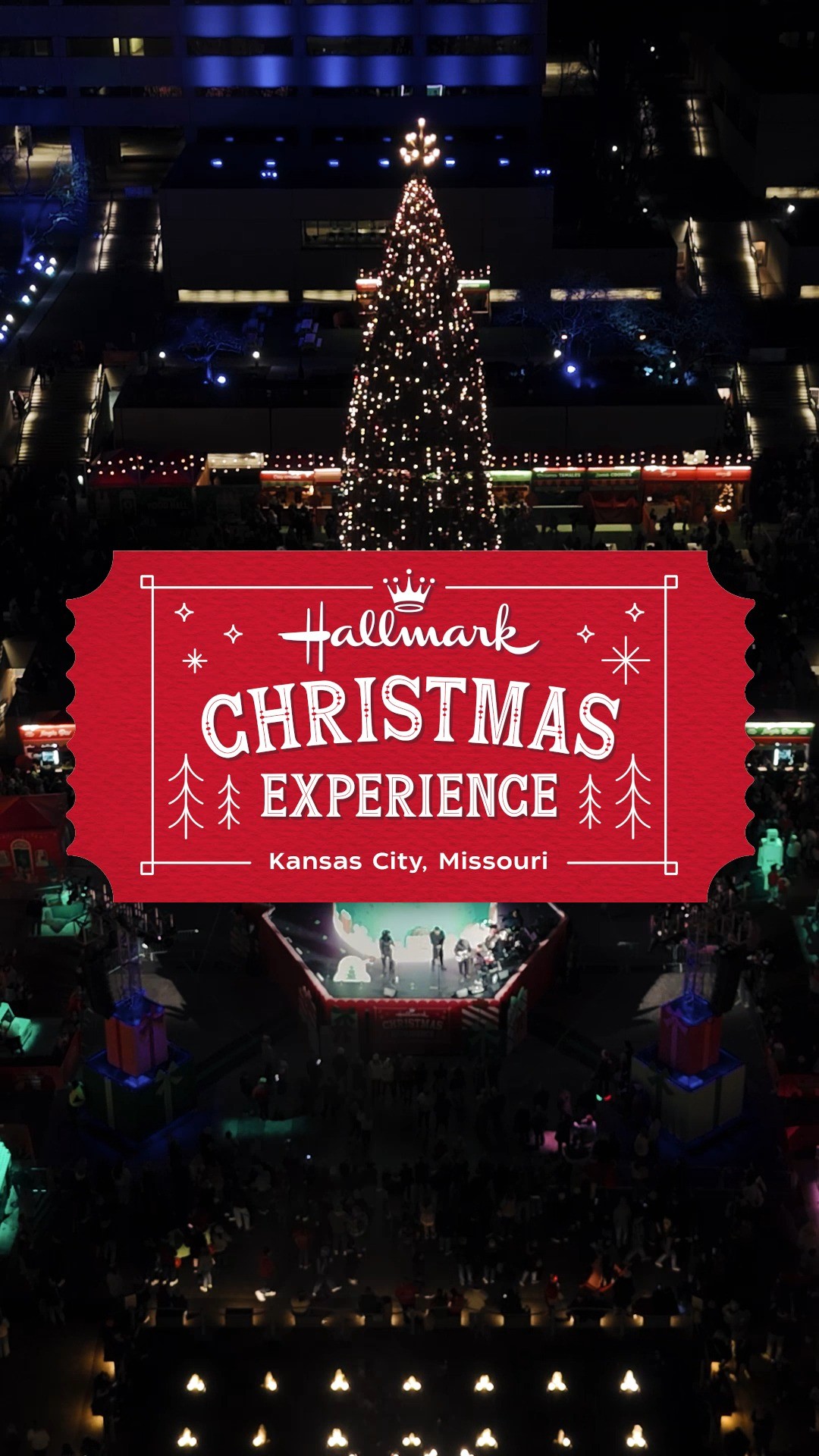 Instagram post by @hallmarkchristmaskc for Hallmark. Caption reads: Get ready for more merry, more memories and more....