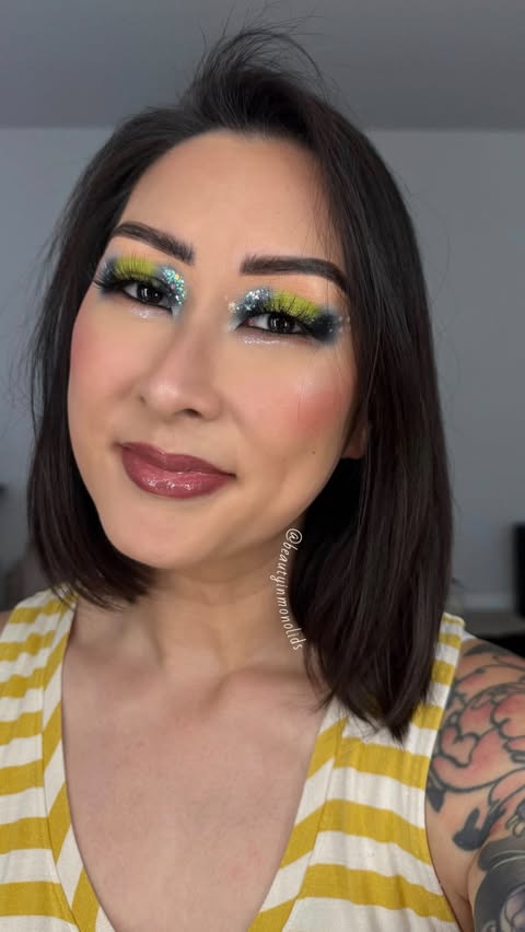 Instagram post by @beautyinmonolids for ColourPop Cosmetics. Caption reads: 💚 ColourPop Cosmetics - Pokémon First Look 💚....