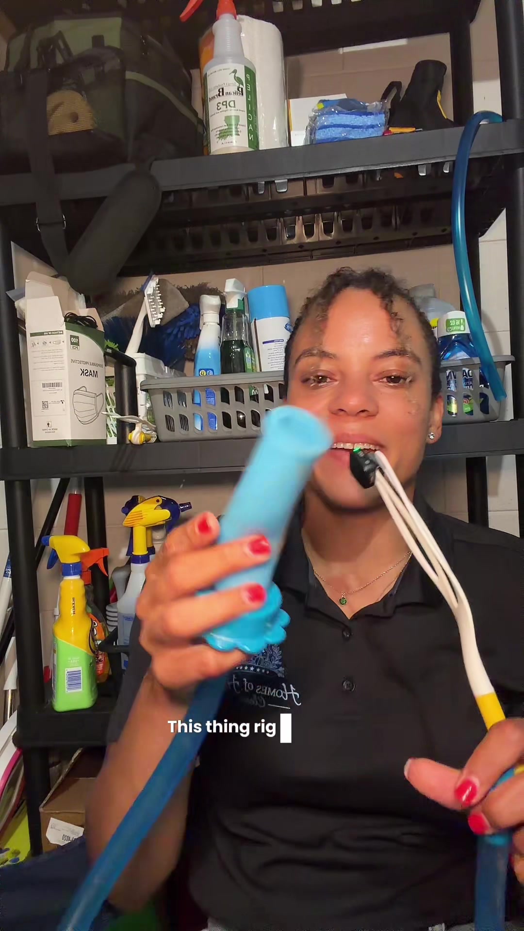 TikTok post by @homesofhonorclean for Rinseroo. Caption reads: @Rinseroo™ has saved my life. #cleantok [...].
