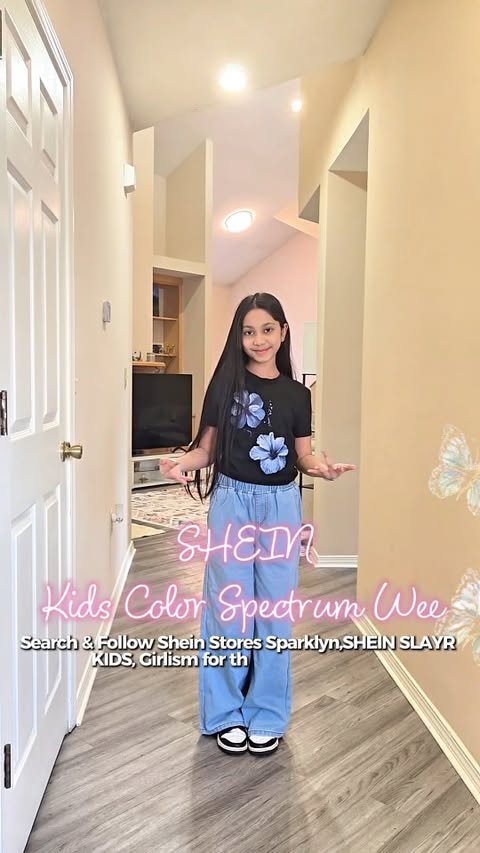 Instagram post by an influencer for SHEIN. Caption reads: US-SHEIN Kids&Baby Color Spectrum Week-7 [...].