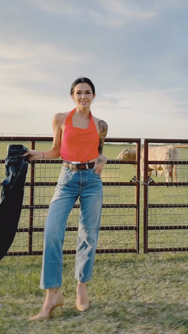 Instagram post by @ashleywaer for Ariat International, Inc.. Caption reads: you work hard, treat yourself to some denim. 😘....