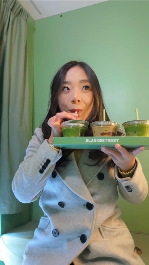 Instagram post by @eatingalonediaries for Blank Street. Caption reads: The holidays at @rockefellercenter are always....