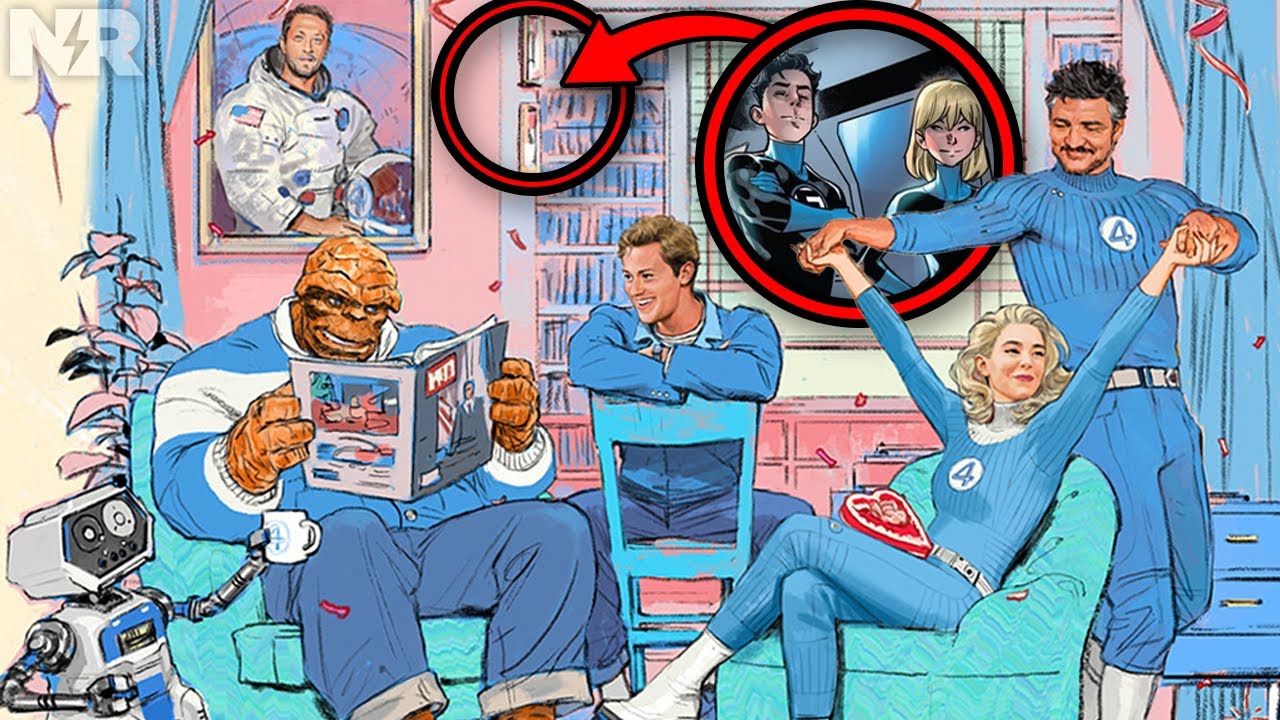 YouTube post by @NewRockstars for Cuts Clothing. Caption reads: FANTASTIC FOUR New Clues: Why It's Feige's Most....