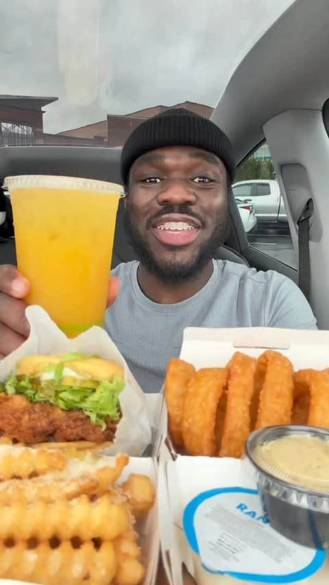 Instagram post by @akhsulie for Shake Shack. Caption reads: [...] online & the Shack app! #shackpartner....