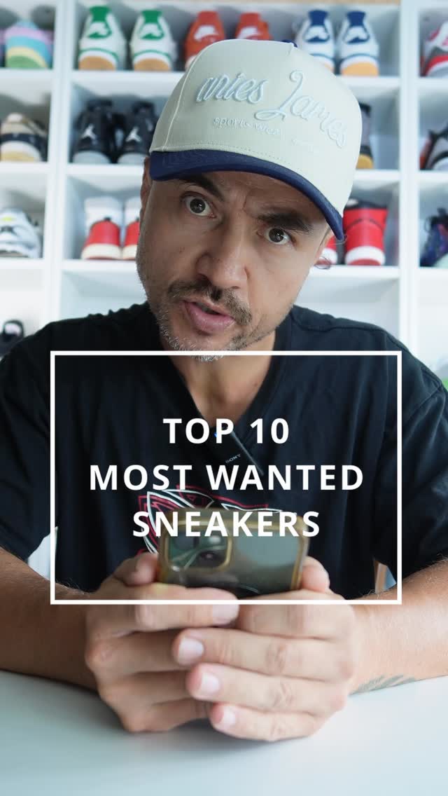 Instagram post by @sneakernomicz for GOAT. Caption reads: The top 10 most in demand sneakers over the past....