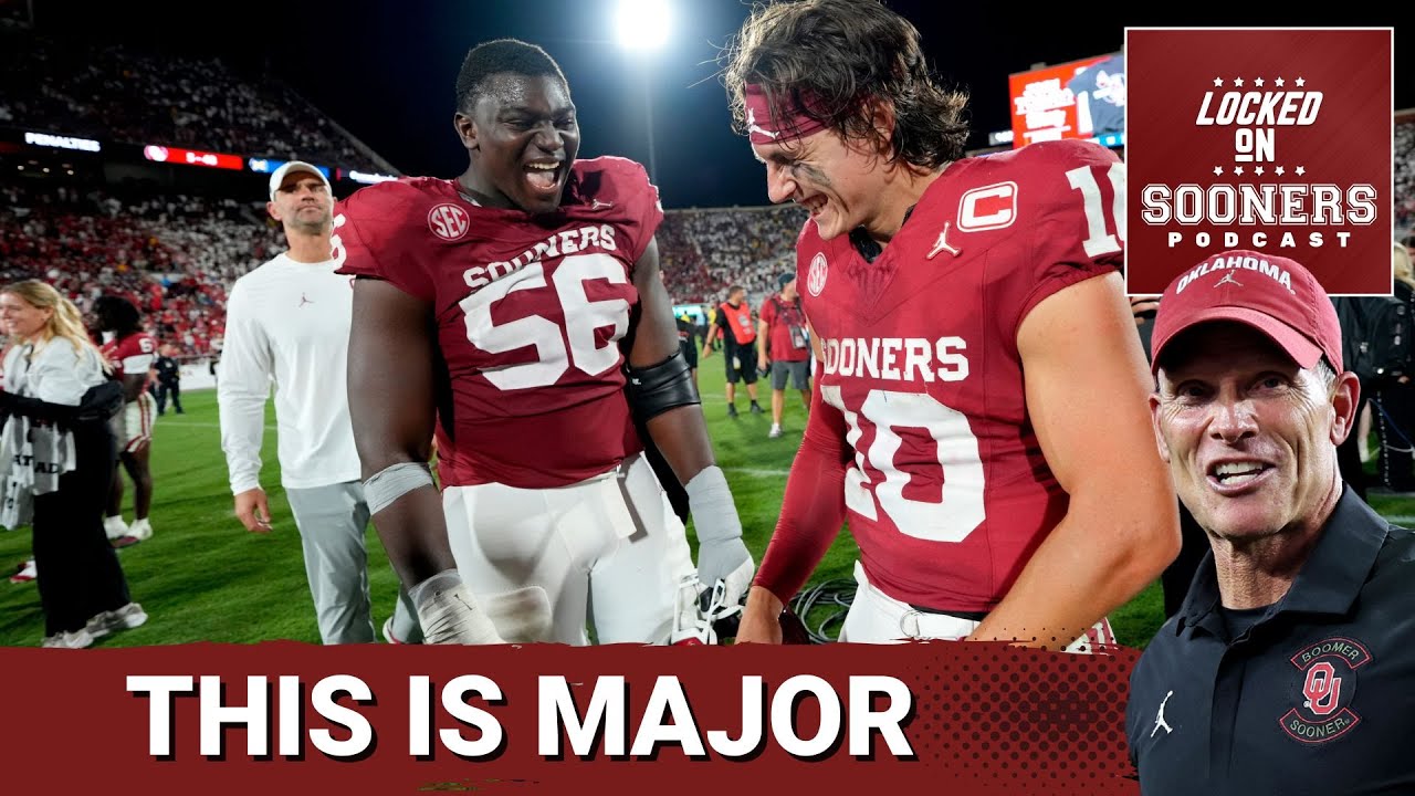 YouTube post by @LockedOnSooners for Omaha Steaks. Caption reads: FINAL Oklahoma Sooners Injury Update Full of GOOD....