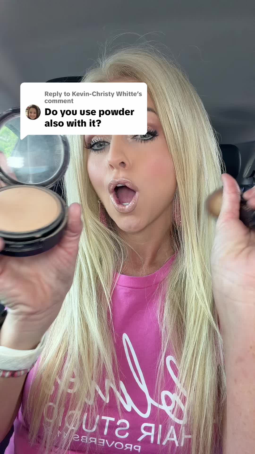 TikTok post by @dixiemae82 for – Laura Geller. Caption reads: [...] love this powder #fyp #makeup #viral....