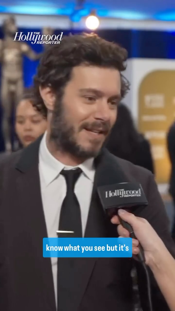 Instagram post by @adambrodyy for Hollywood Reporter. Caption reads: [...] to me (and to....