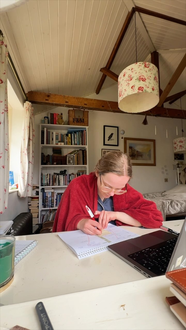 Instagram post by @_rubygranger for Skillshare. Caption reads: ad || day in the life of an aspiring novelist ✍️....
